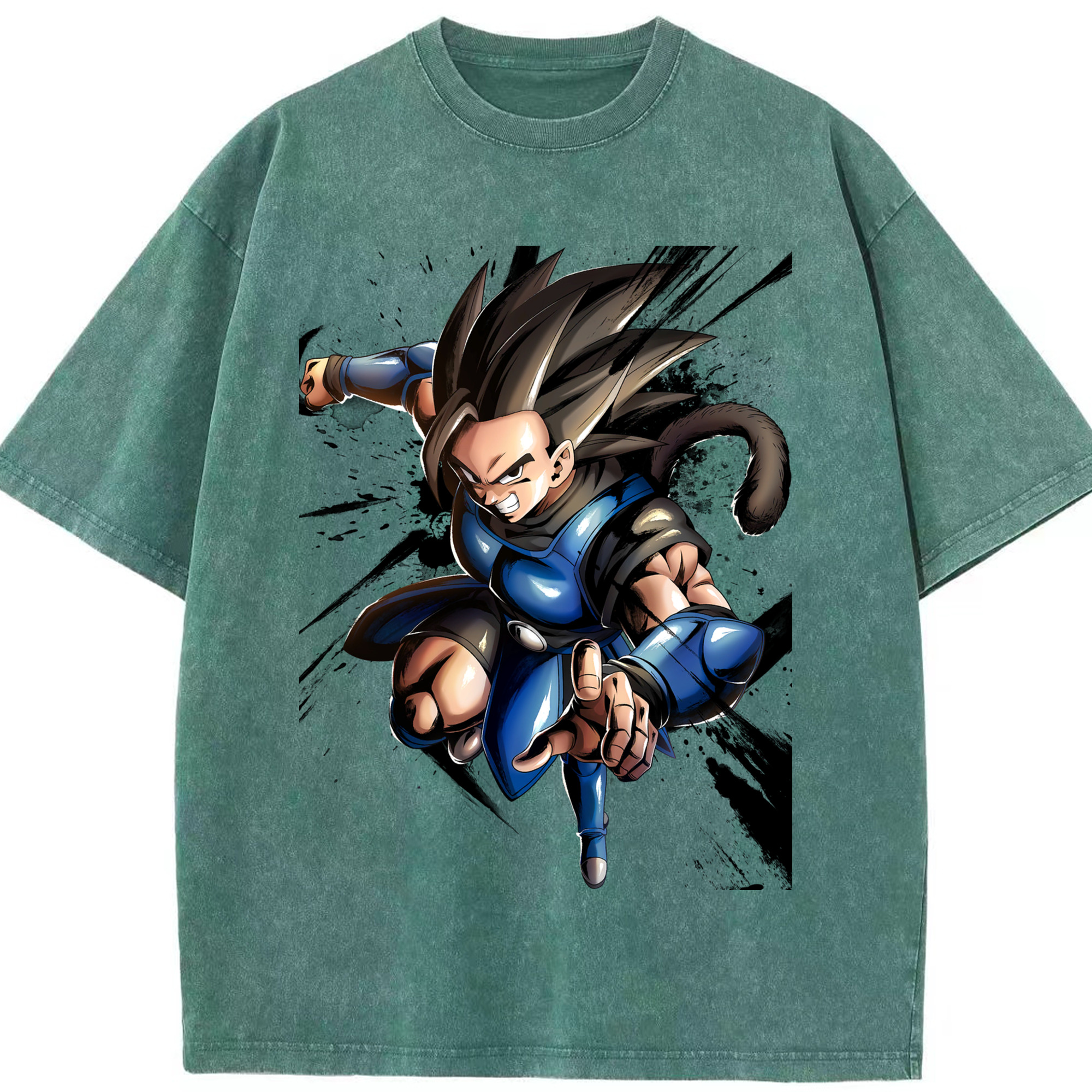 （画像用） ドラゴンボール ベジータ四世（Bejīta Yonsei）DRAGON BALL Vegeta IV 綿100% ヴィンテージ風 半袖Tシャツ（フロントプリント）